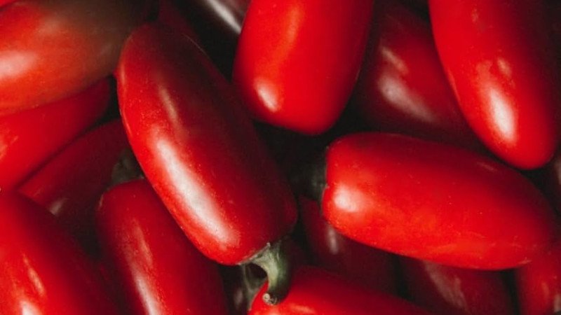 Tomates san marzano - usados no molho de tomate das pizzas da Carrieri Pizzeria